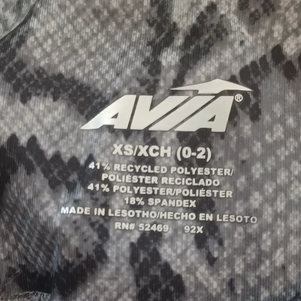 Avia Leggings XS Snakeskin‎ Print Recycled Polyester Pockets Moisture-wicking